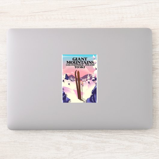 Reuzengebergte Polen reisposter. Sticker (Computer)