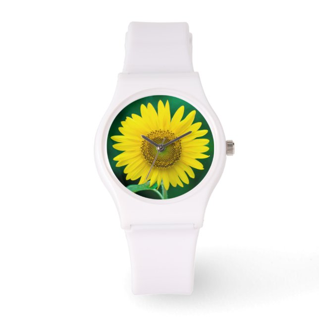 Reuzengele zonnebloem in zomerhorloge horloge (Voorkant)