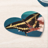 Reuzengele zwaluwstaartvlinder kartonnen onderzetters (Gekanteld)