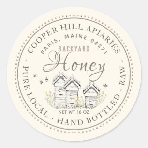Reuzenhoning in achtertuin ronde sticker
