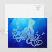  reuzeninktvis in de diepblauwe oceaan briefkaart (Voorkant / Achterkant)