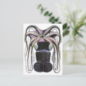  reuzeninktvis of inktvis, zeedier briefkaart (Staand voorkant)