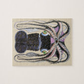 reuzeninktvis of inktvis, zeedier legpuzzel (Horizontaal)