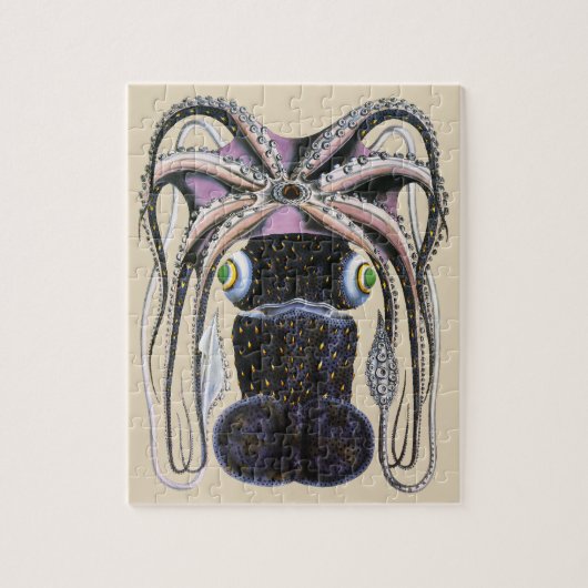 reuzeninktvis of inktvis, zeedier legpuzzel (Verticaal)