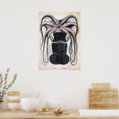 reuzeninktvis of inktvis, zeedier poster (Keuken)