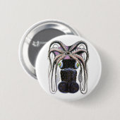 reuzeninktvis of inktvis, zeedier ronde button 5,7 cm (Voorkant /achterkant)