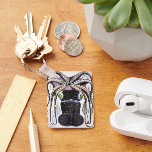  reuzeninktvis of inktvis, zeedier sleutelhanger (Bureau)