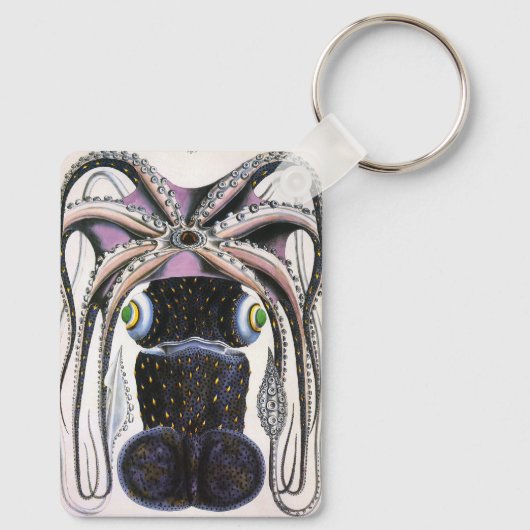  reuzeninktvis of inktvis, zeedier sleutelhanger (Achterkant)