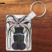  reuzeninktvis of inktvis, zeedier sleutelhanger (Achterkant)