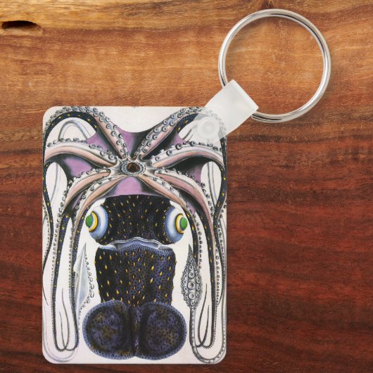  reuzeninktvis of inktvis, zeedier sleutelhanger (Achterkant)