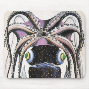 Reuzeninktvis of Octopus, Antieke Zeeleven Dier Muismat