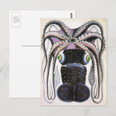  reuzeninktvis of octopus, zeedier briefkaart (Voorkant / Achterkant)