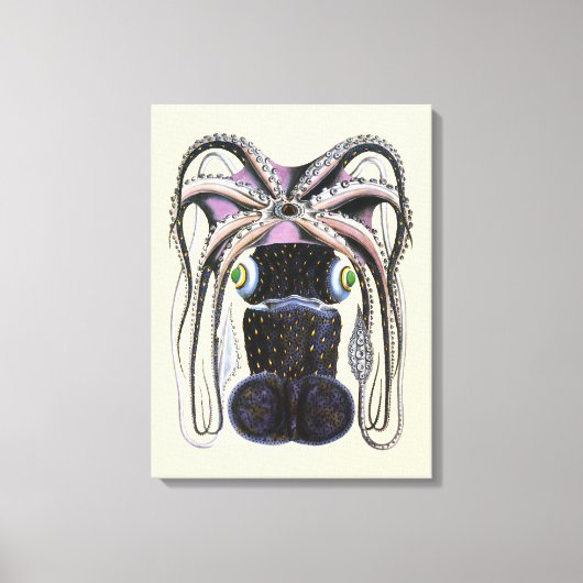 reuzeninktvis of octopus, zeedier canvas afdruk (Voorkant)