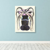 reuzeninktvis of octopus, zeedier canvas afdruk (Insitu (Houten vloer))