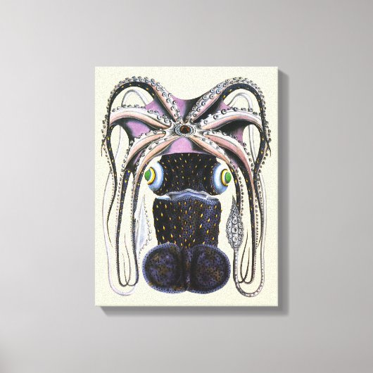 reuzeninktvis of octopus, zeedier canvas afdruk (Voorkant)