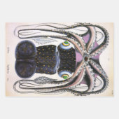 reuzeninktvis of octopus, zeedier inpakpapier vel (Voorkant)