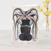 reuzeninktvis of octopus, zeedier kaart (Gele Bloem)