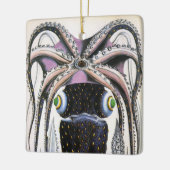 reuzeninktvis of octopus, zeedier keramisch ornament (Links)