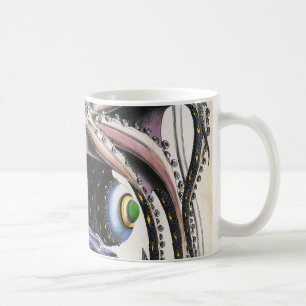 reuzeninktvis of octopus, zeedier koffiemok