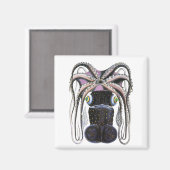  reuzeninktvis of octopus, zeedier magneet (Voorkant / Achterkant)