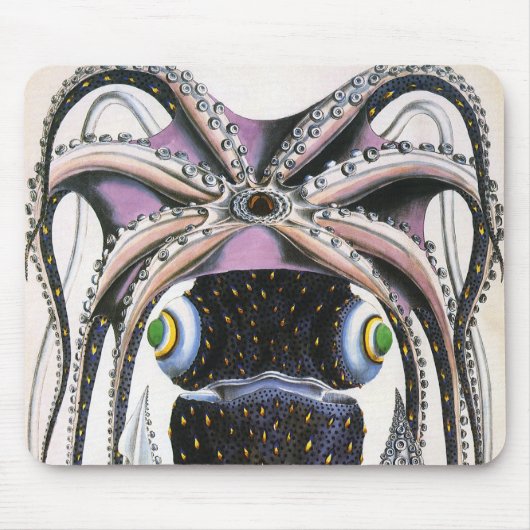  reuzeninktvis of octopus, zeedier muismat (Voorkant)