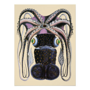  reuzeninktvis of octopus, zeedier perfect poster