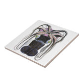 reuzeninktvis of octopus, zeedier tegeltje (Zijkant)