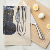  reuzeninktvis of octopus, zeedier theedoek (Quarter Fold)