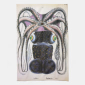  reuzeninktvis of octopus, zeedier theedoek (Verticaal)