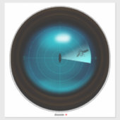 Reuzeninktvis op schip Sonar Gotisch Monster Nauti Sticker (Vel)