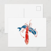 Reuzeninktvis vs. walvis briefkaart (Voorkant / Achterkant)