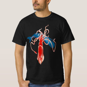 Reuzeninktvis vs. walvis t-shirt