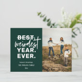 Reuzenjaar Ooit Humor Groen Feestdagenkaart (Staand voorkant)