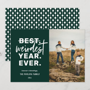 Reuzenjaar Ooit Humor Groen Feestdagenkaart