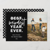 Reuzenjaars Humor zwart Feestdagenkaart (Voorkant / Achterkant)