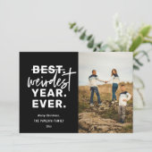 Reuzenjaars Humor zwart Feestdagenkaart (Staand voorkant)