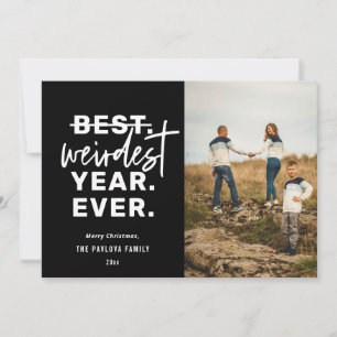 Reuzenjaars Humor zwart Feestdagenkaart