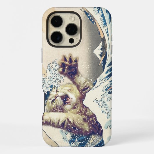 Reuzenkat golf – De grote golf voor Kanagawa iPhone Hoesje (Achterkant)