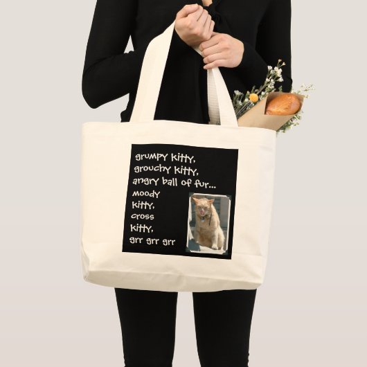 ReuzenKat, Groeperig Kat, grr grr Grote Tote Bag (Voorkant (product))
