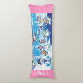 Reuzenkerstkussen winter wonderland sneeuwpoppen lichaamskussen (Voorkant Verticaal)