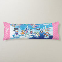 Reuzenkerstkussen winter wonderland sneeuwpoppen