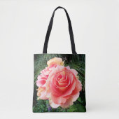 Reuzenlicht roze rozen bloem close-up foto modern tote bag (Voorkant)