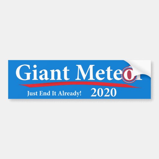 Reuzenmeteoor 2020 Maak het toch gewoon af! Bumpersticker (Voorkant)