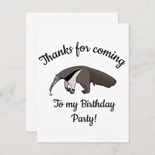 Reuzenmiereneter Gelukkige Verjaardag Bedankkaart (Voorkant / Achterkant)