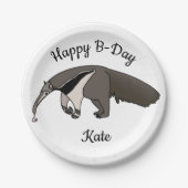 Reuzenmiereneter Gelukkige Verjaardag Papieren Bordje (Voorkant)