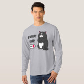 Reuzenmodus op grappige katten met T-shirt (Voorkant volledig)