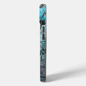 Reuzenoctopus Blauwe Zeemonster Zeilboot  Case-Mate iPhone Case (Achterkant / Links)