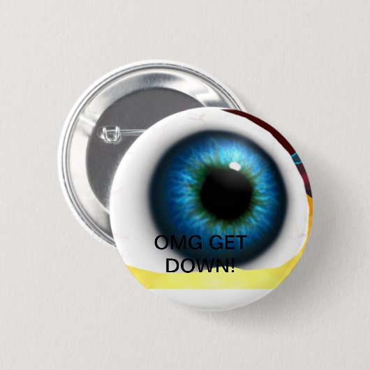 reuzenoog ronde button 5,7 cm (Voorkant /achterkant)