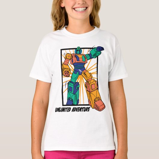 Reuzenoorlogrobot: Onbeperkte Avontuur T-shirt (Voorkant)