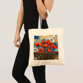 Reuzenoranje klaprozen 1 tote bag (Voorkant (product))
